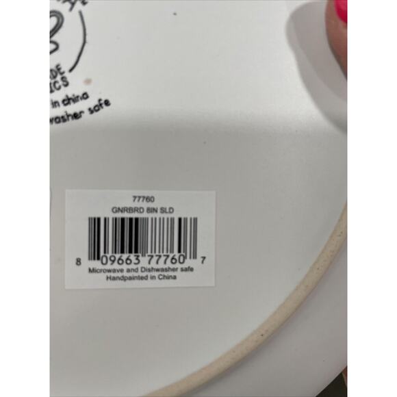 Set of 2 GINGERBREAD COOKIES CHRISTMAS TREE Ceramic 8.5” Salad Plate Eli + Ana - Picture 5 of 8